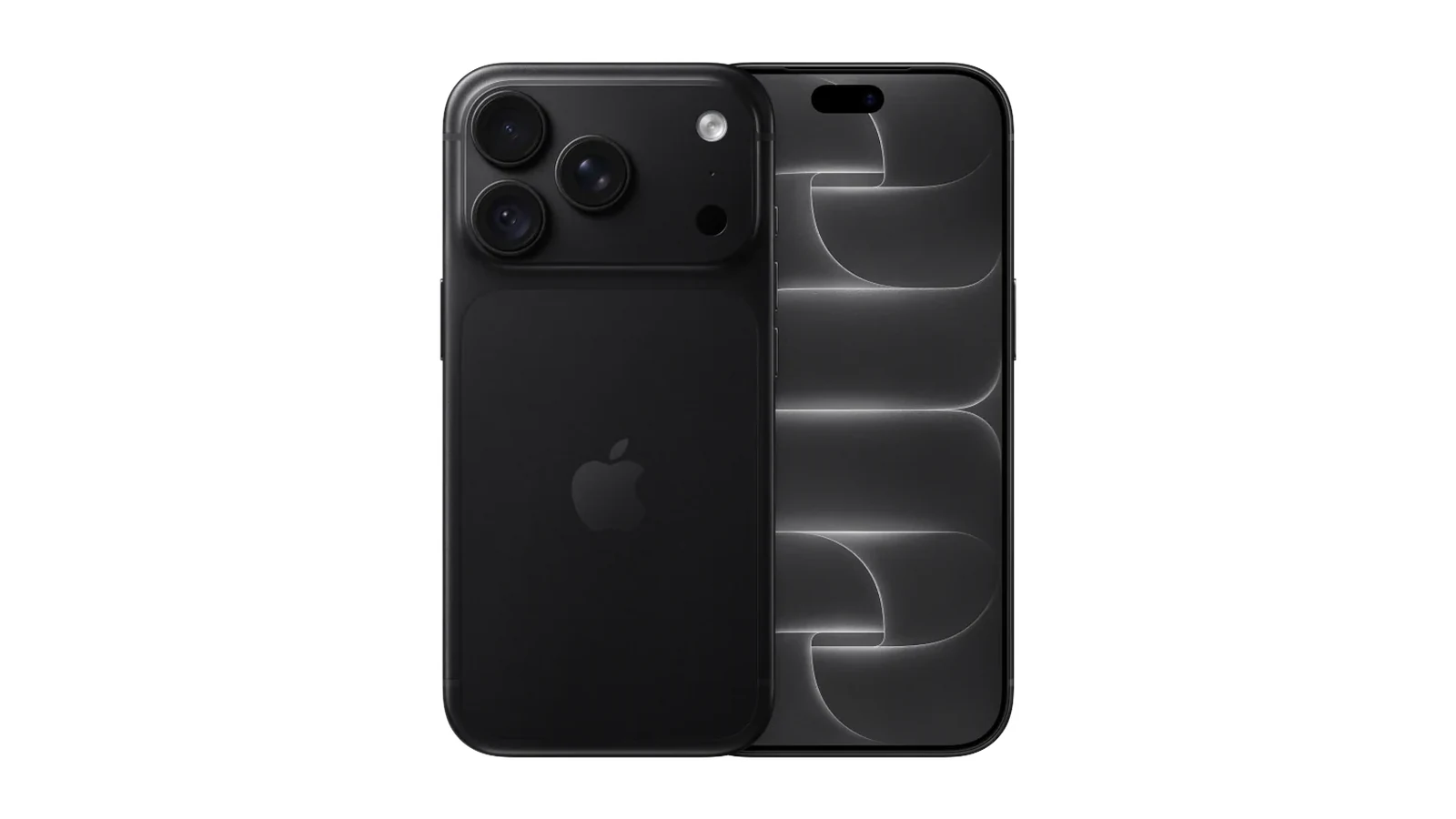 iPhone 18 Pro v barvě Black – čelní pohled na displej