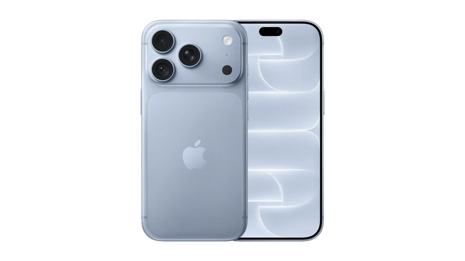 iPhone 18 Pro v barvě Glacier – čelní pohled na displej