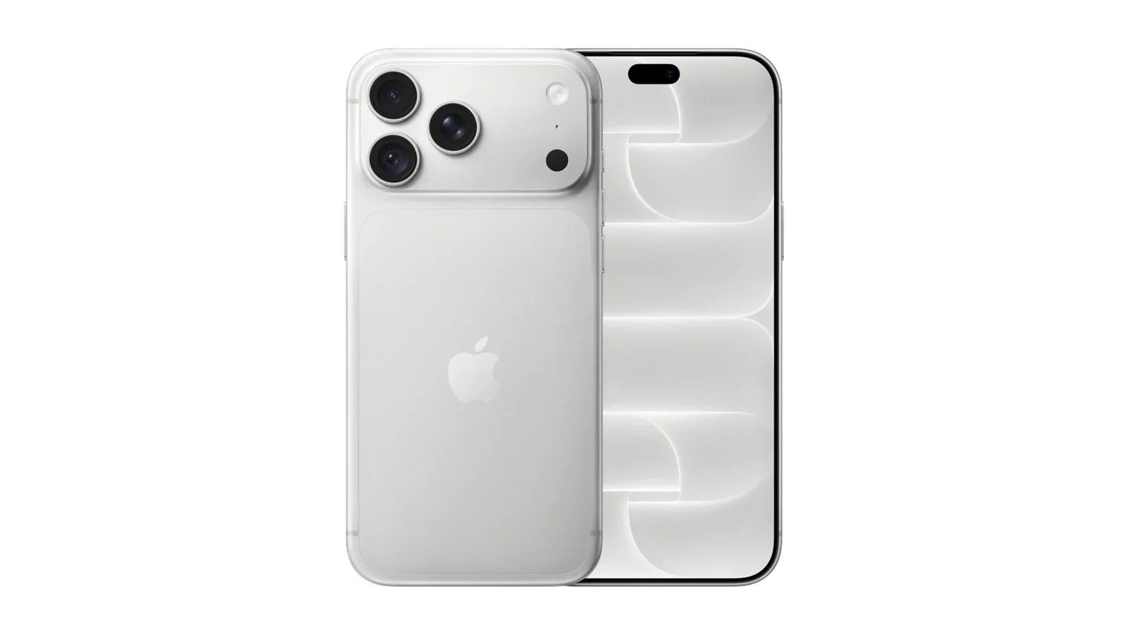 iPhone 18 Pro Max v barvě Silver – čelní pohled na displej